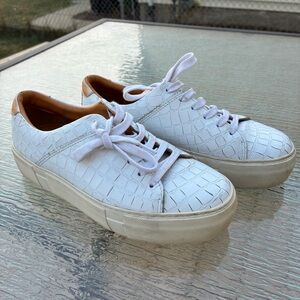 Sister x Soeur Lulu Croc Embossed Platform Sneakers